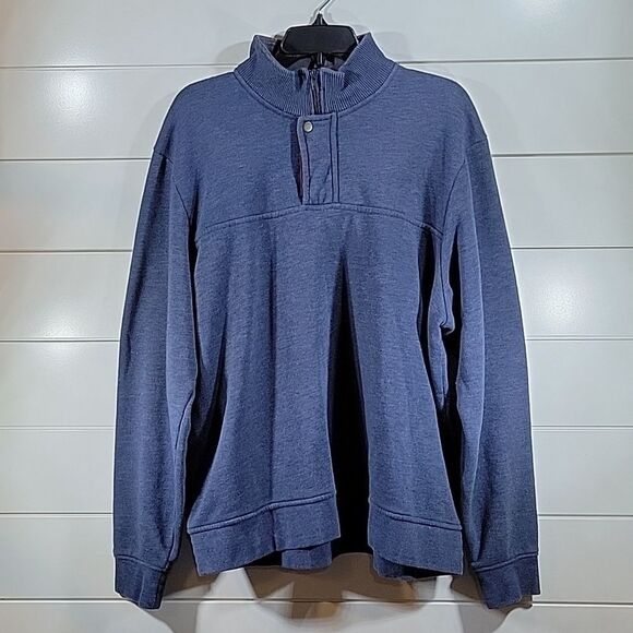 Orvis Mens 1/4 Zip Pullover Sweater - Blue- Size XL - Picture 4 of 4